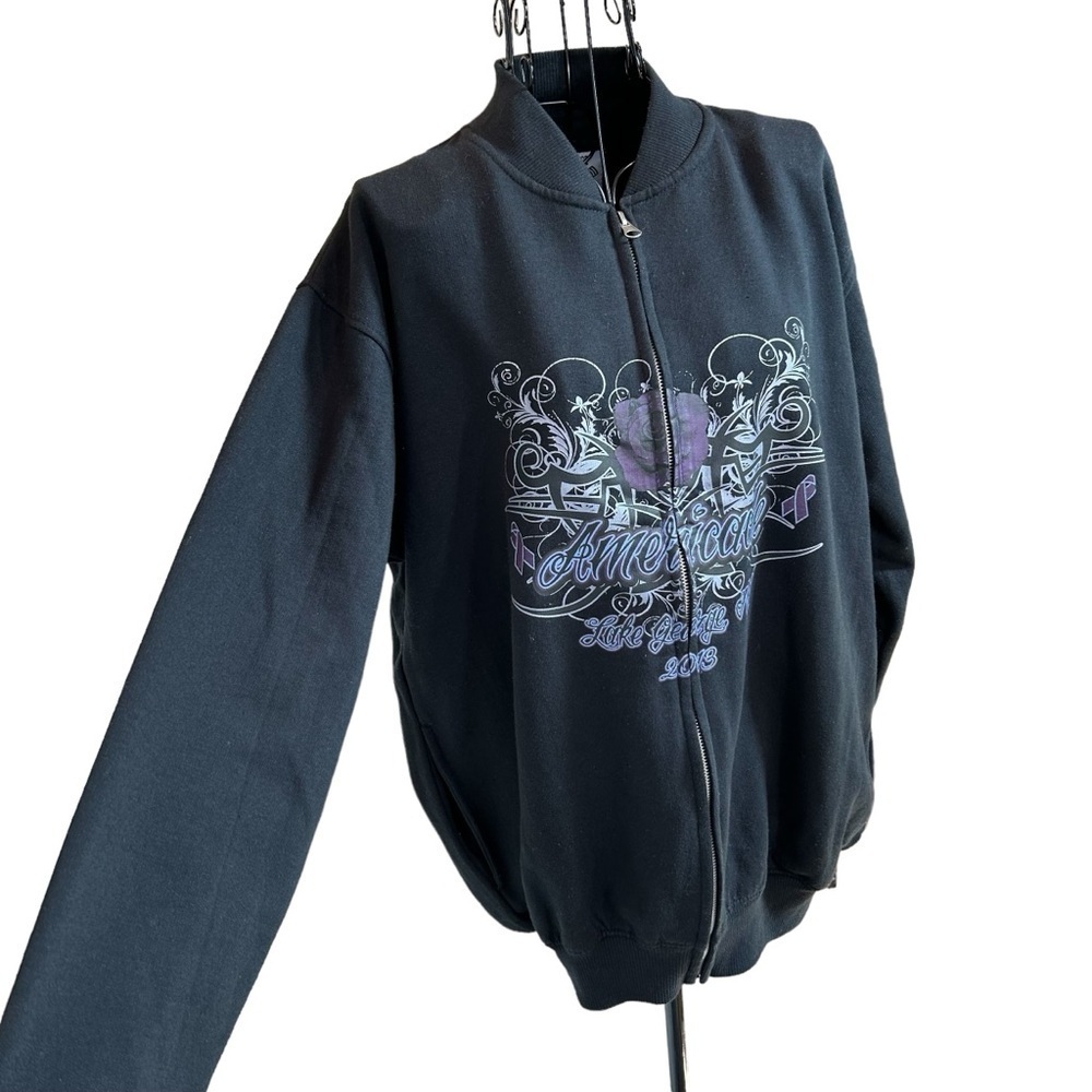 American Vintage Americade Lake George NY 2013 Full Zip Sweatshirt Black Size M